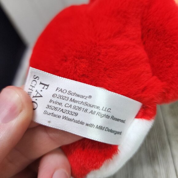 FAO Schwarz Sparklers Frog Plush Red 8'' Stuffed Animal Toy - Picture 7 of 9